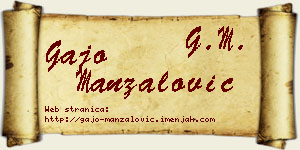 Gajo Manzalović vizit kartica